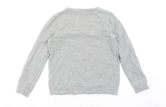 La Redoute Womens Grey Cotton Pullover Sweatshirt Size 10 Pullover