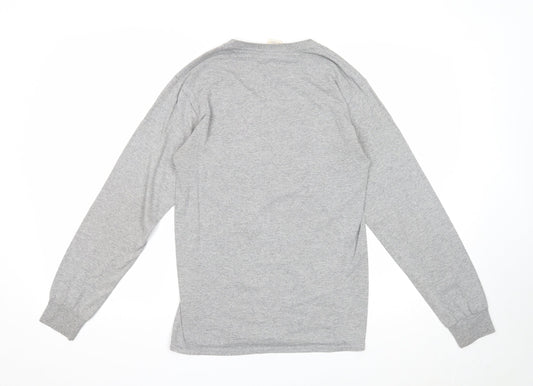 JERZEES Mens Grey Polyester Pullover Sweatshirt Size S - Trojans Volleyball