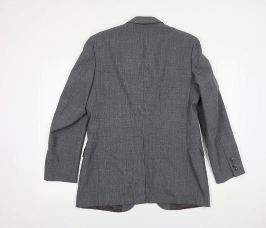 St Michael Mens Grey Wool Jacket Suit Jacket Size 40 Regular