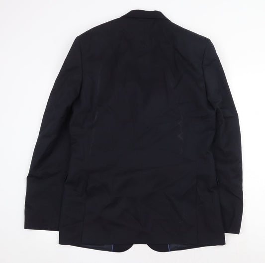 Marks and Spencer Mens Blue Polyester Jacket Suit Jacket Size 40 Regular