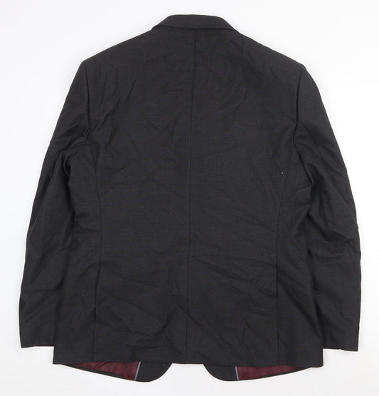 Marks and Spencer Mens Grey Polyester Jacket Suit Jacket Size 40 Regular