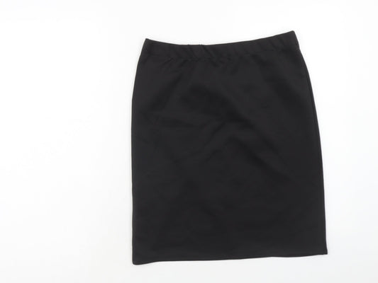 Page Womens Black Polyester A-Line Skirt Size M