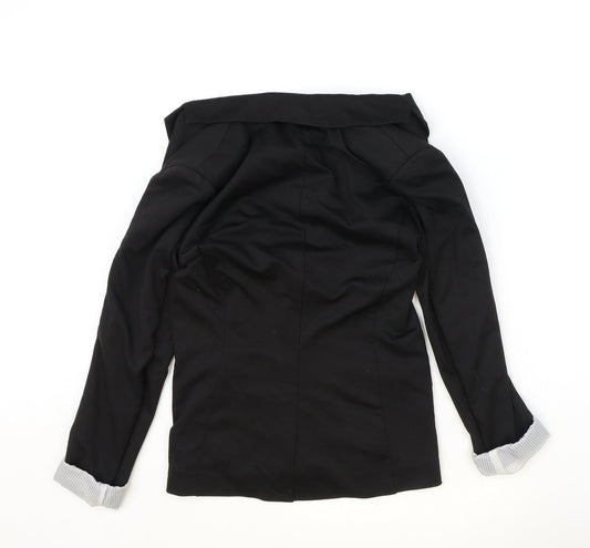 Kaleidoscope Womens Black Polyester Jacket Blazer Size 10