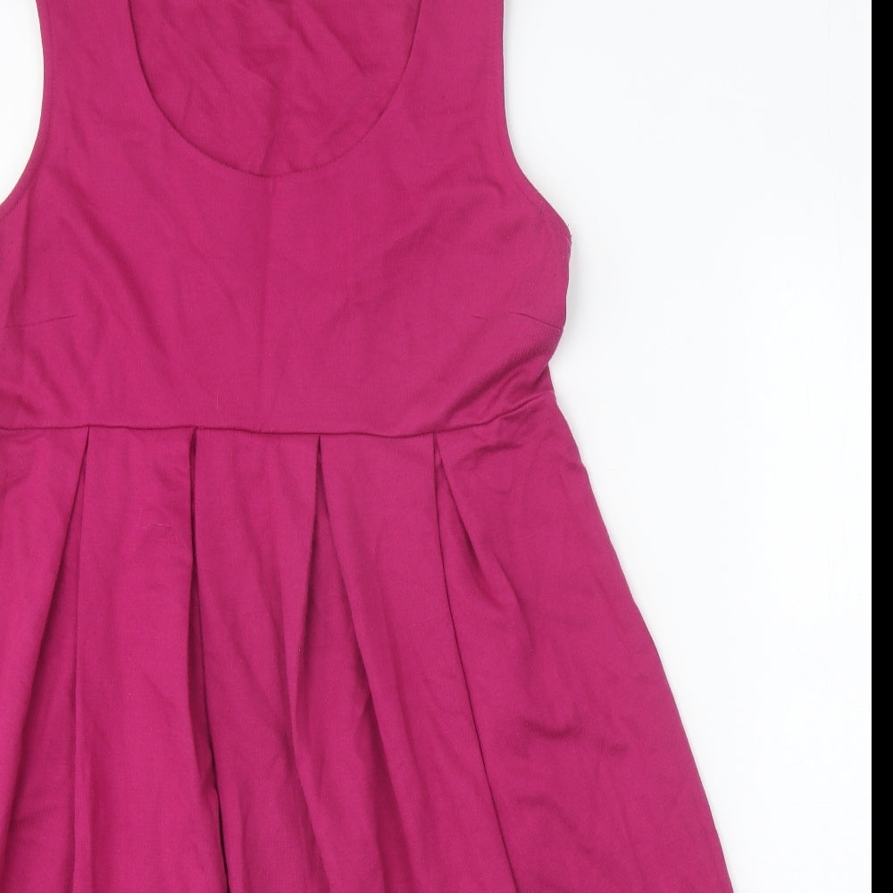 mamas & papas Womens Pink Polyester Fit & Flare Size 12 Round Neck Pullover