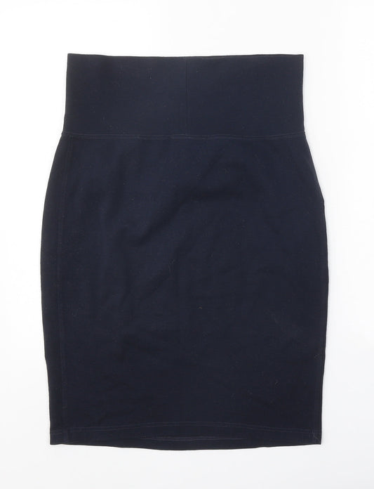 Formes Womens Blue Cotton Straight & Pencil Skirt Size 30 in