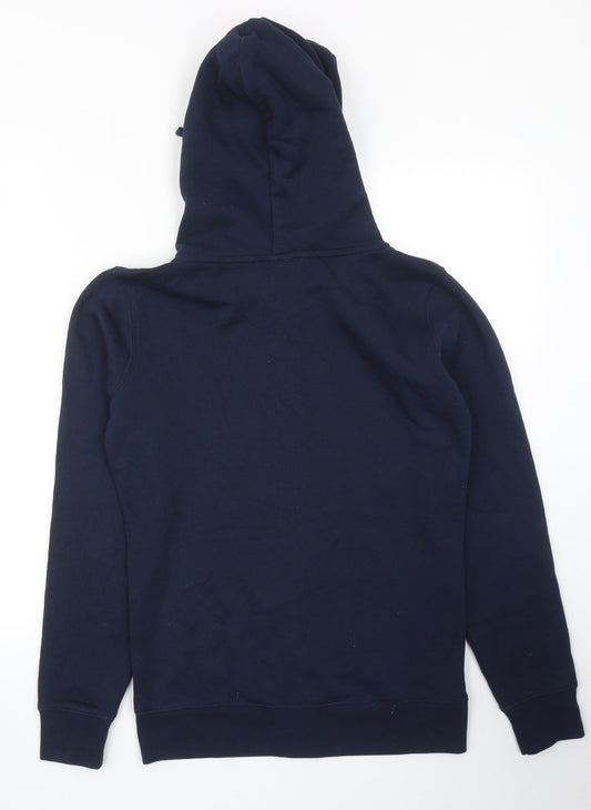 Womens UK S Regular Russell Blue Full Zip Hoodie