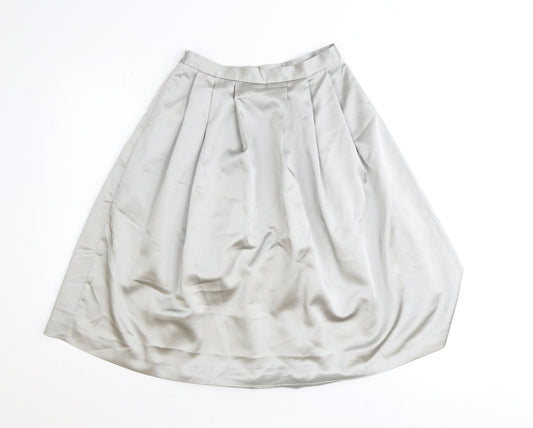 Zara Womens Grey Polyester Tulip Skirt Size S Zip