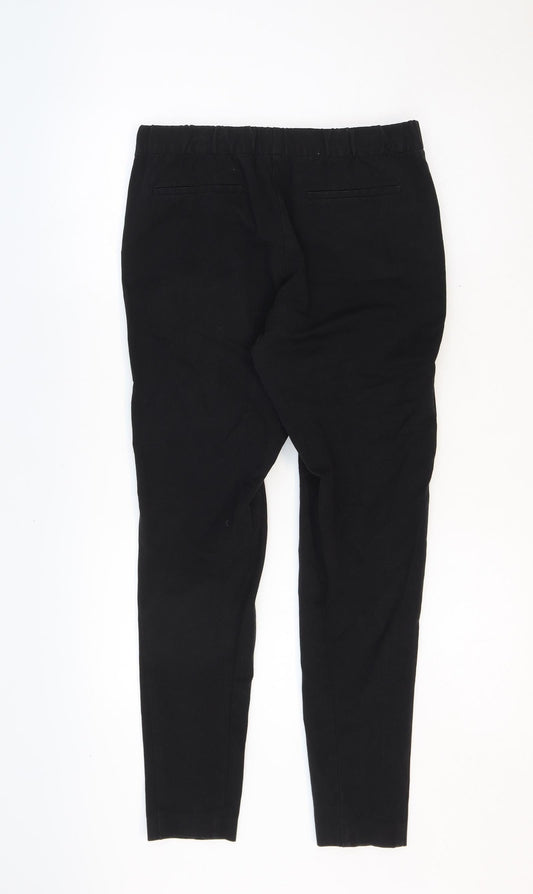 Preworn Womens Black Cotton Trousers Size 31 in Regular