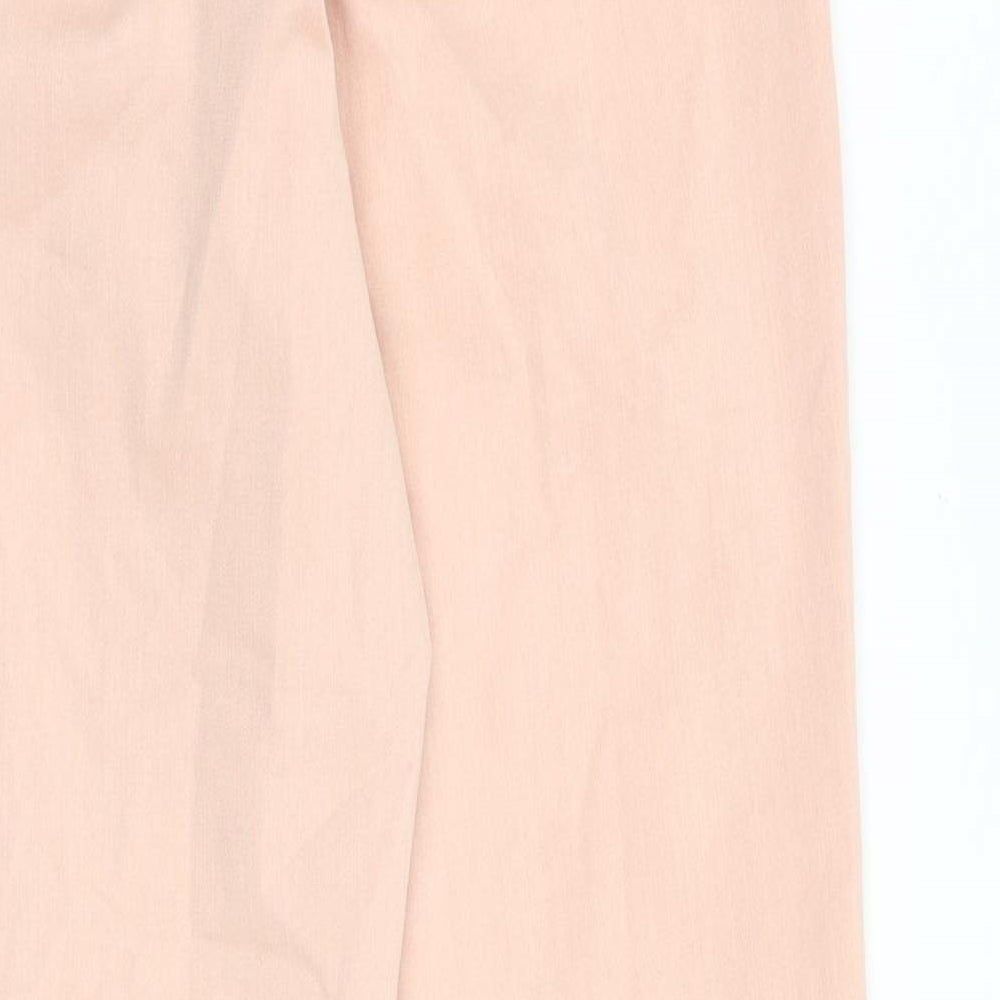 Marks and Spencer Womens Pink Cotton Tapered Jeans Size 6 Regular Zip