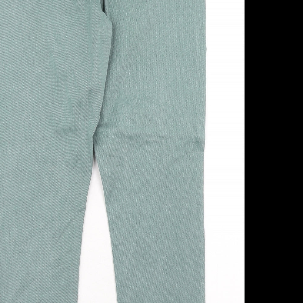 Gap Womens Green Cotton Straight Jeans Size 32 in Regular Zip