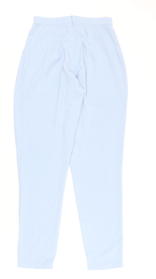 Missguided Womens Blue Polyester Dress Pants Trousers Size 8 Regular Zip