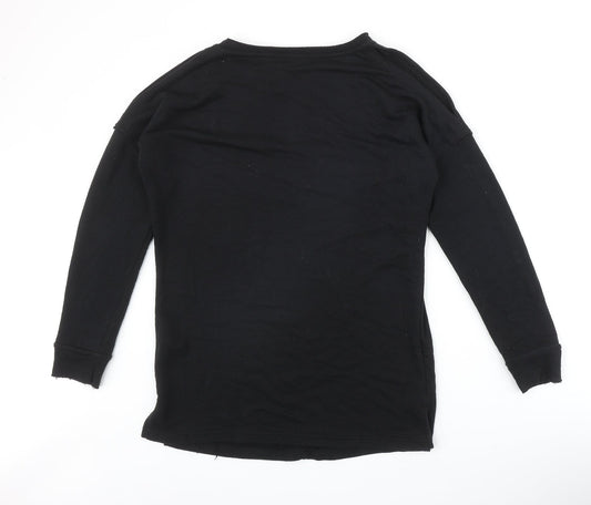 New Look Womens Black Polyester Pullover Sweatshirt Size 8 Pullover