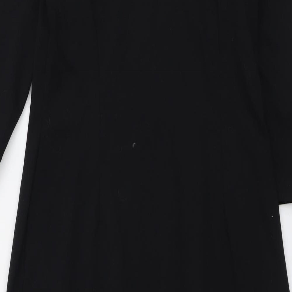 BHS Womens Black Polyester Trapeze & Swing Size 12 Round Neck Pullover
