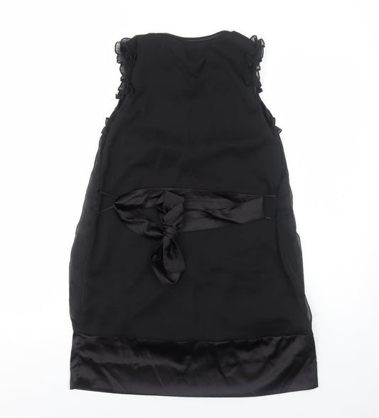 AX Paris Womens Black Polyester A-Line Size 8 Round Neck Pullover