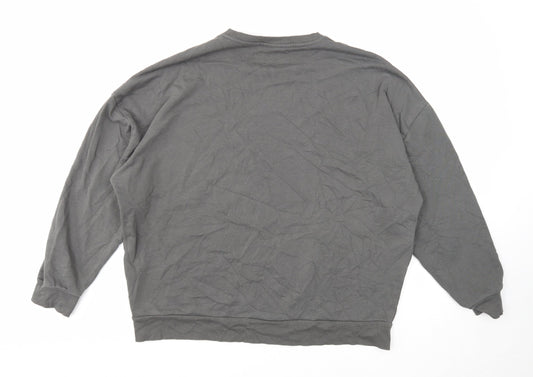 VILA Womens Grey Cotton Pullover Sweatshirt Size M Pullover