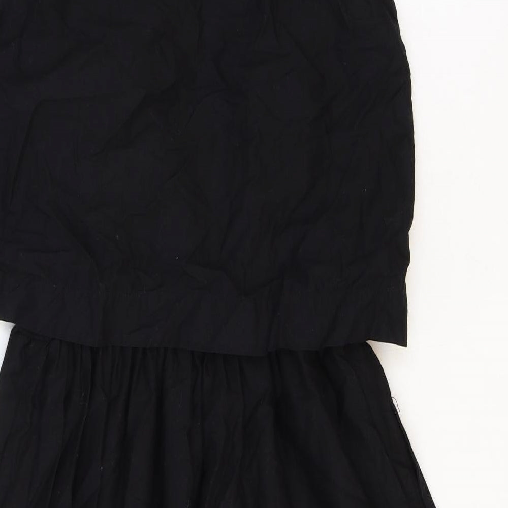 Gap Womens Black Polyester Fit & Flare Size 4 Round Neck Pullover