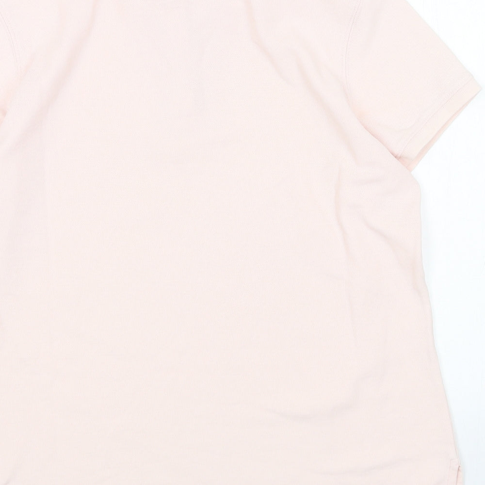 L.L. Bean Womens Pink Cotton Basic Polo Size L Collared