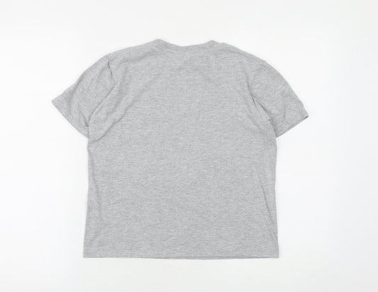 Gildan Boys Grey 100% Cotton Basic T-Shirt Size 9-10 Years Round Neck Pullover - Top Son, Top Gun