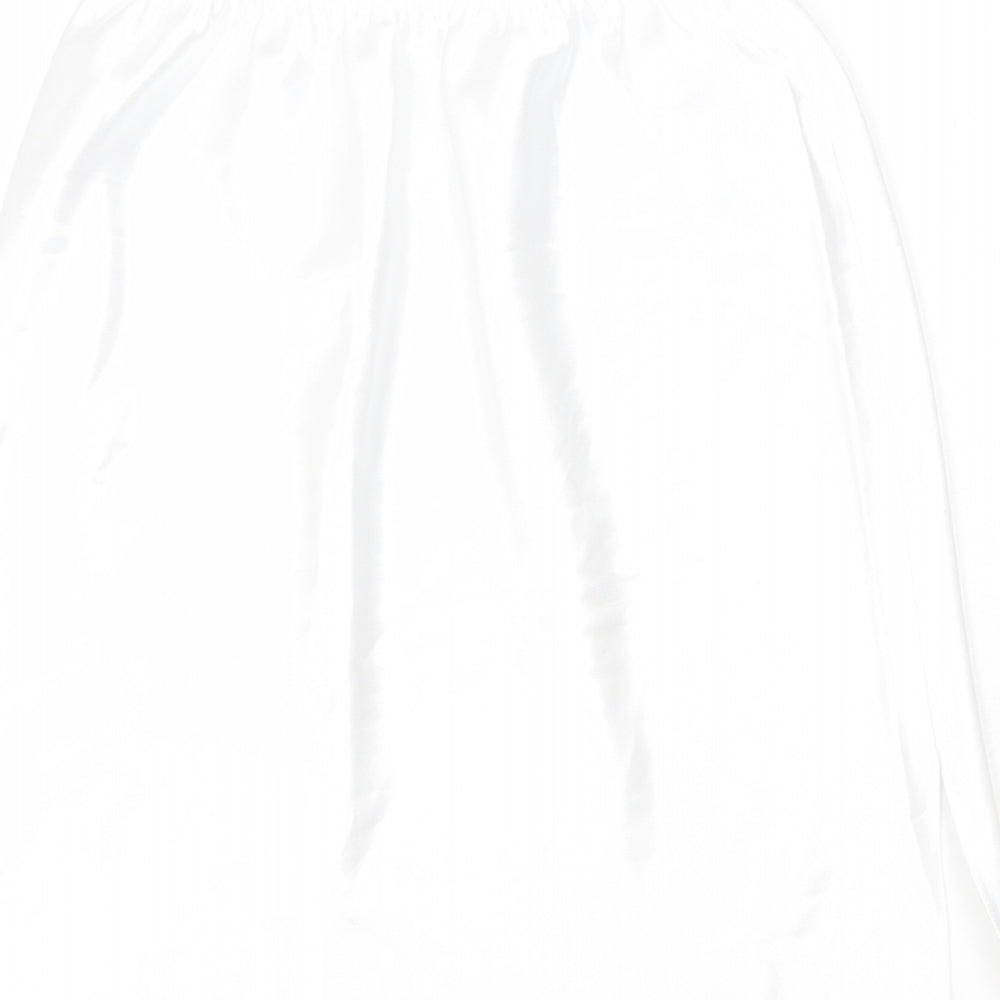 Marks and Spencer Womens White Polyester A-Line Skirt Size 8