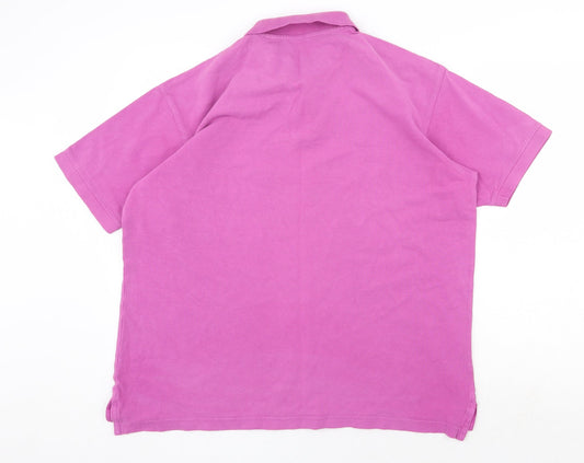 Gap Womens Purple 100% Cotton Basic Polo Size M Collared