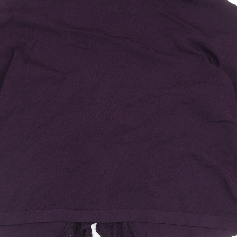 CC Womens Purple V-Neck Viscose Cardigan Jumper Size L