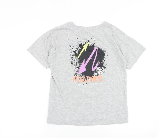 Urban Dept Boys Grey 100% Cotton Basic T-Shirt Size 11 Years Round Neck Pullover