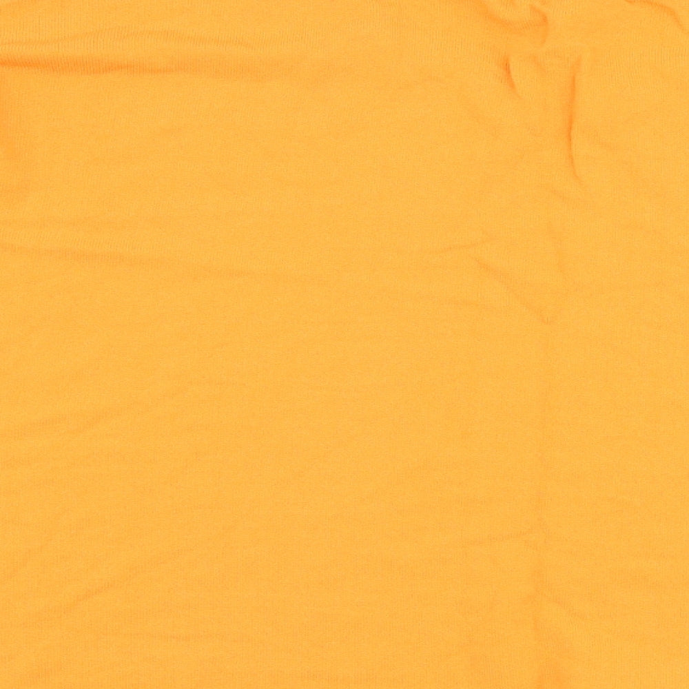 Marks and Spencer Womens Orange Round Neck Viscose Pullover Jumper Size 16