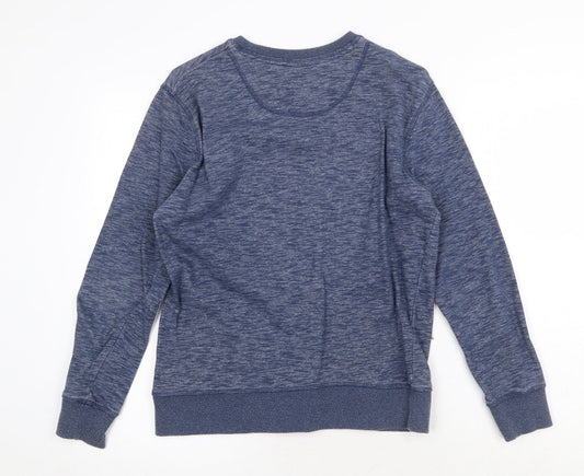 EDC Mens Blue Cotton Pullover Sweatshirt Size S