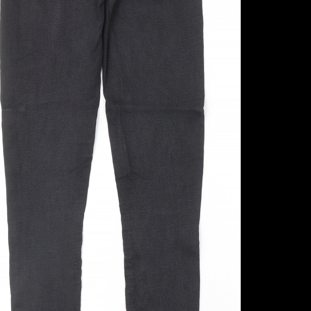 Preworn Womens Black Cotton Skinny Jeans Size 38 in Slim Zip