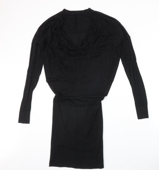 ASOS Womens Black Polyester Bodycon Size 10 Round Neck Pullover