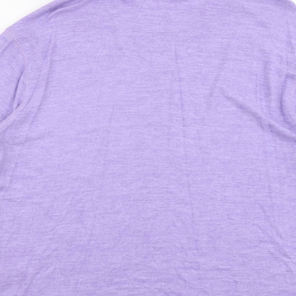 Marks and Spencer Womens Purple Round Neck Viscose Pullover Jumper Size 12