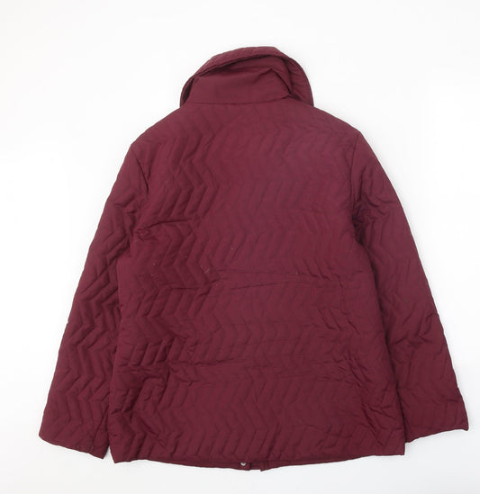 Autonomy Womens Purple Quilted Coat Size 16 Zip