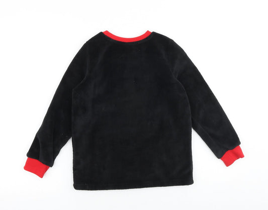 Disney Boys Black Polyester Pullover Sweatshirt Size 7-8 Years Pullover - Lightning McQueen
