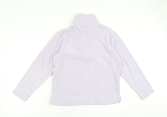 Active Womens Purple Polyester Pullover Sweatshirt Size 10 Zip