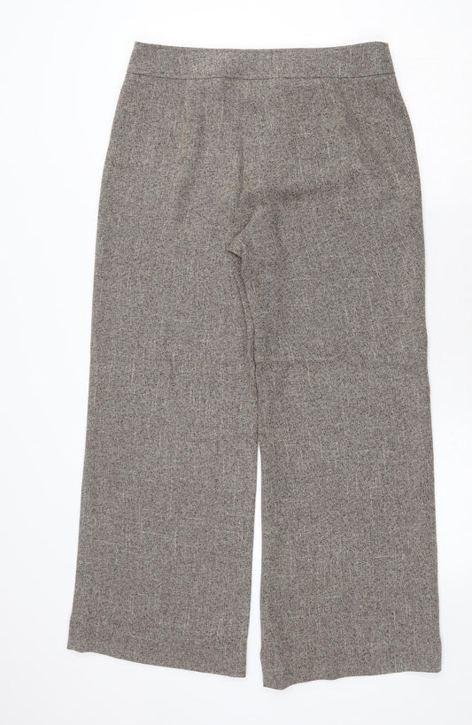 Epilogue Womens Beige Polyester Trousers Size 12 Regular Zip