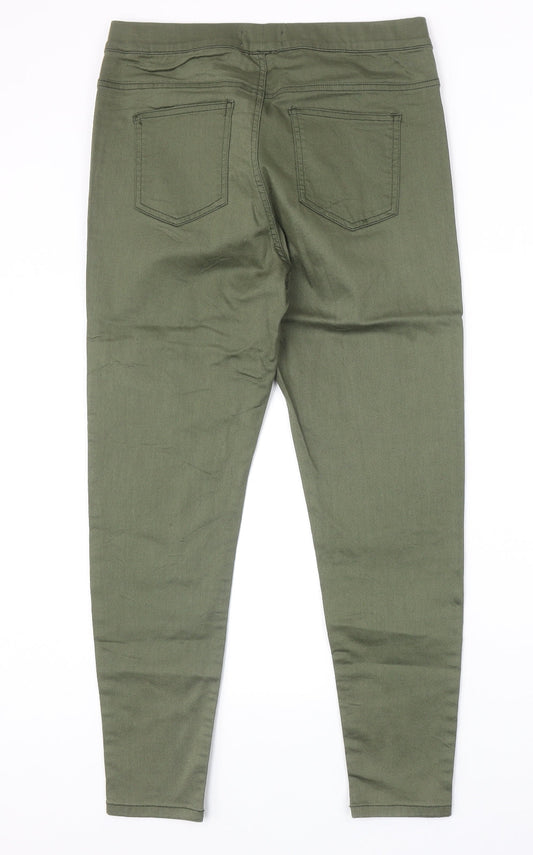 Preworn Womens Green Cotton Jegging Jeans Size 30 in Regular