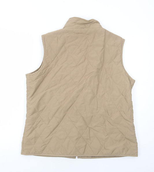 EWM Womens Beige Gilet Jacket Size M Zip