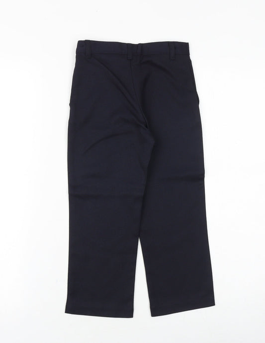 George Boys Blue Viscose Dress Pants Trousers Size 4-5 Years Regular Zip
