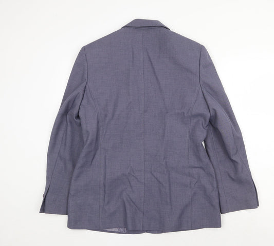 Autonomy Womens Grey Polyester Jacket Suit Jacket Size 14