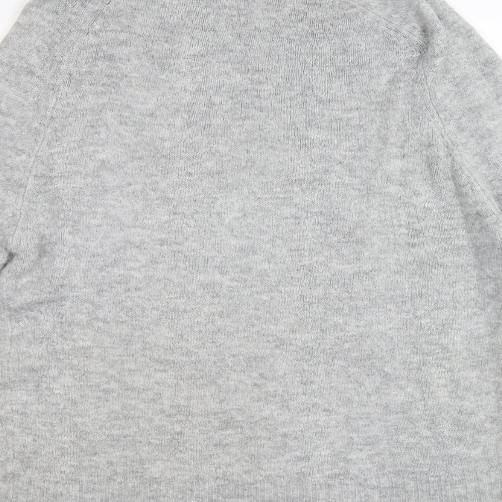 New Look Womens Grey Roll Neck Acrylic Pullover Jumper Size S