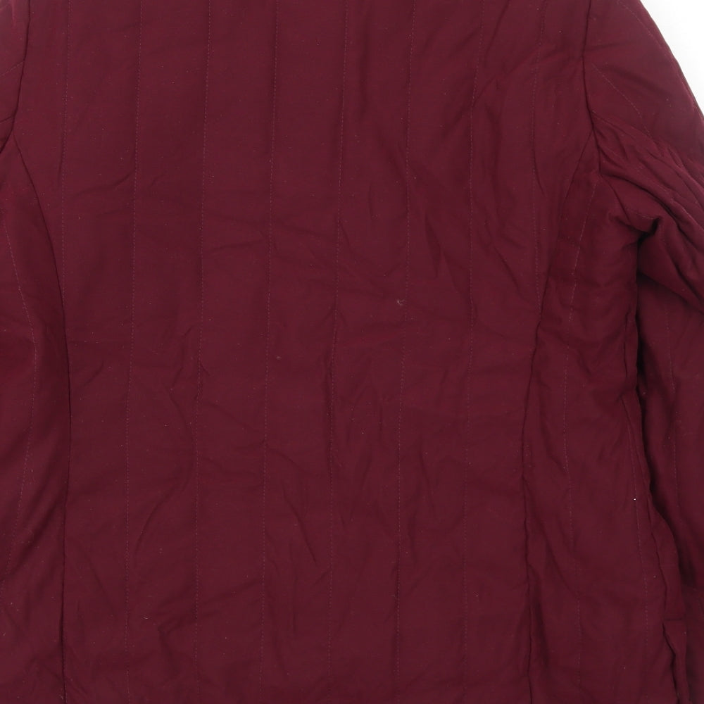 Marks and Spencer Womens Red Jacket Coat Size 14 Snap