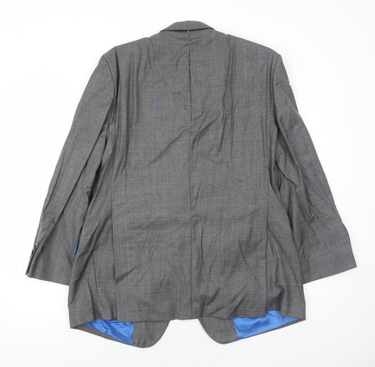 Wilkinson Bespoke Mens Grey Polyester Jacket Blazer Size 44 Regular