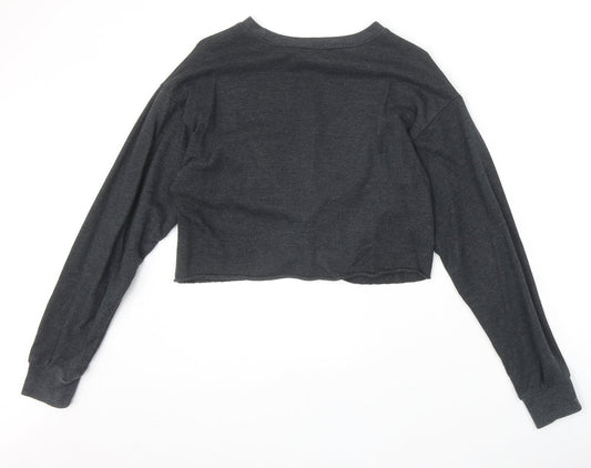 FOREVER 21 Womens Grey Polyester Pullover Sweatshirt Size S Pullover