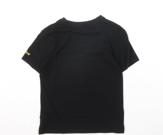 Timberland Boys Black 100% Cotton Basic T-Shirt Size XS Round Neck Pullover