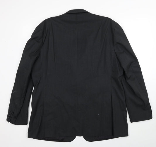 Dunn&Co. Mens Black Polyester Jacket Suit Jacket Size 44 Regular