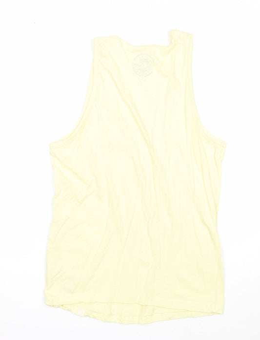 5th Shore Mens Yellow Cotton T-Shirt Size S Round Neck - Just Escaping