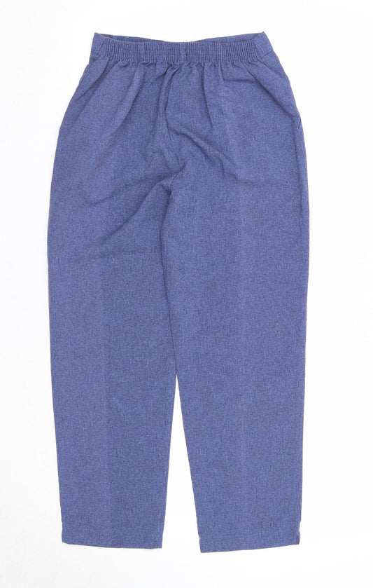 Emma Collection Womens Blue Polyester Trousers Size 10 Regular