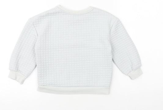 Matalan Boys Grey Cotton Pullover Sweatshirt Size 3-4 Years Pullover
