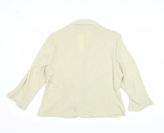 Gold Womens Yellow Jacket Blazer Size 16 Buckle