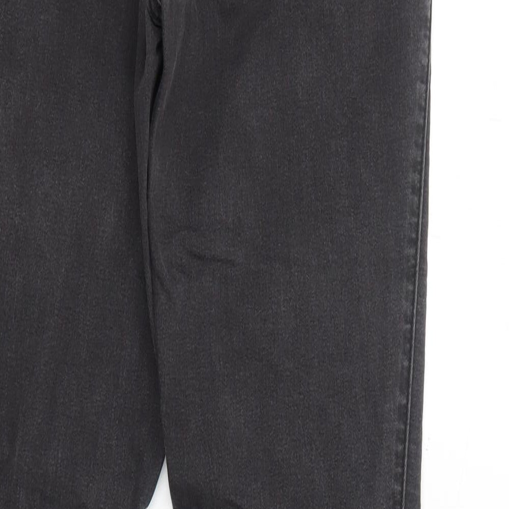 VERO MODA Womens Black Cotton Skinny Jeans Size 10 Regular Zip